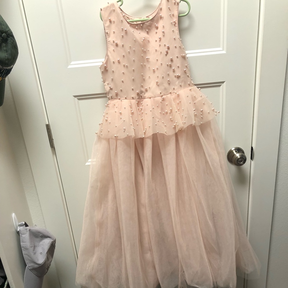 Girls pink Badgley Mischka dress size 10